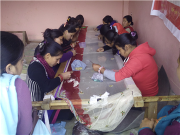 Hand Embroydery Training at Nankhel, Bhaktarpur